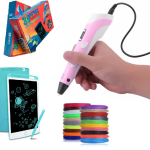 3D Pen-6 Великий набір для творчості 3Д ручка з LCD дисплеєм, графічний планшет, 100 м пластику та трафарети в комплекті