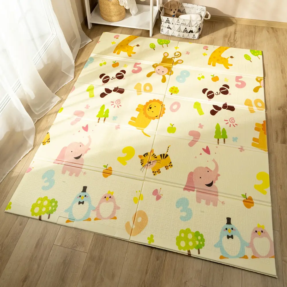 Дитячий розвиваючий складний термокилимок 200*180 см Folding baby mat Ігровий килимок для дітей (Ростомір) - Зображення 2