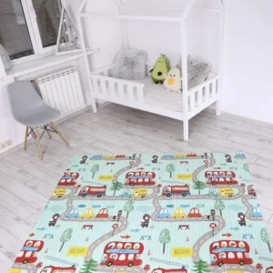 Дитячий розвиваючий складний термокилимок 200*180 см Folding baby mat Ігровий килимок для дітей (Автобус)