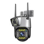 Бездротова зовнішня IP камера V380 WI FI · Подвійна вулична камера відеоспостереження 2 об'єктиви 4MP+4MP з віддаленим доступом