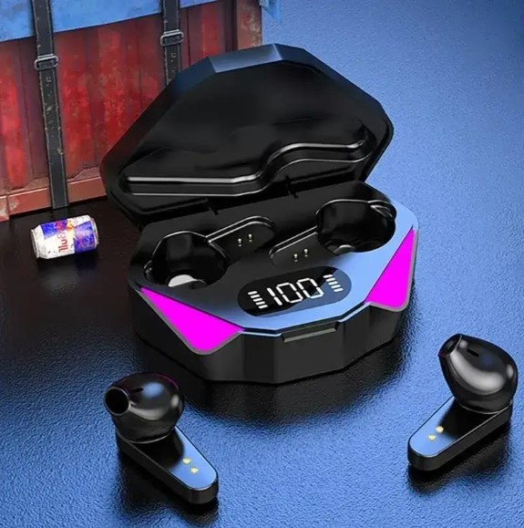 Бездротові навушники X15 з Bluetooth та RGB підсвічуванням у зарядному кейсі · Гарнітура з мікрофоном та шумозаглушенням - Зображення 5