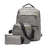 Рюкзак міський Backpack Комплект 3 в 1 місткий рюкзак для ноутбука з сумкою та гаманцем