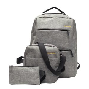 Рюкзак міський Backpack Комплект 3 в 1 місткий рюкзак для ноутбука з сумкою та гаманцем