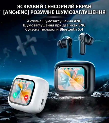 Бездротові навушники LX10 TWS Earbuds в зарядному кейсі з кольоровим LED дисплеєм - Зображення 5