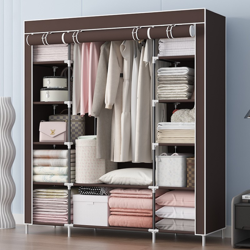Тканинна шафа Storage Wardrobe 68150 Органайзер - шафа складана платтяна на 3 секції - Зображення 2