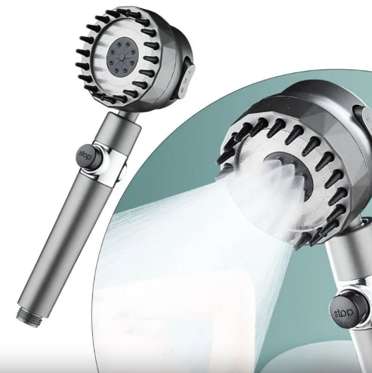 Інноваційна лійка для душу Massage filter shower ∙ Масажна насадка з силіконовими шипами ∙ 3 режими - Зображення 3