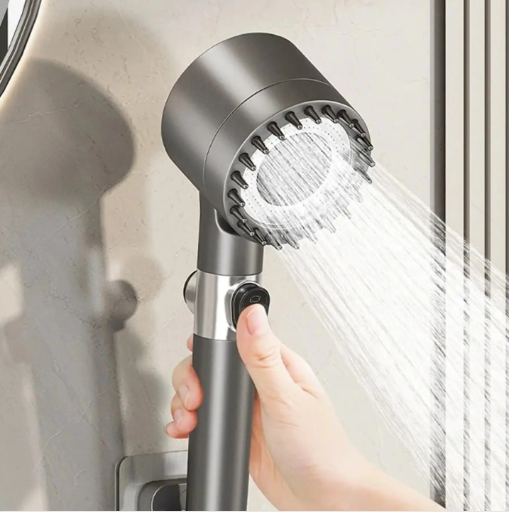 Інноваційна лійка для душу Massage filter shower ∙ Масажна насадка з силіконовими шипами ∙ 3 режими - Зображення 2