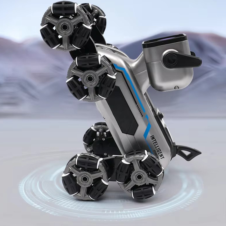 Радіокерований робот-пес Stunt Robot Dog · Механічний собака - робот на колесах з вбудованим динаміком та LED підсвіткою - Зображення 2