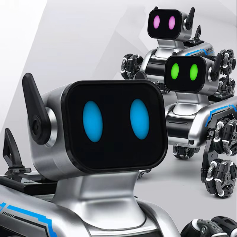Радіокерований робот-пес Stunt Robot Dog · Механічний собака - робот на колесах з вбудованим динаміком та LED підсвіткою - Зображення 3