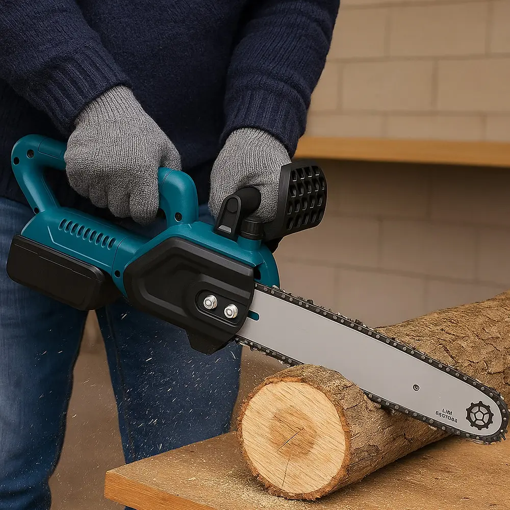 Компактна акумуляторна пила CHAIN SAW з шиною 12 і двома батареями • Ланцюгова пила M-9019 на акумуляторі - Зображення 2