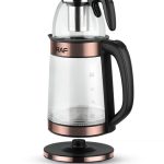 Електрочайник Hoffmans HM-7827 1800W • Скляний чайник із заварником 2,2 л + 0,5 л для швидких напоїв