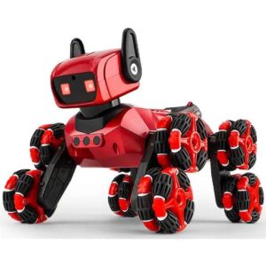 Інтерактивний робот-собака 8-wheel Mechanical Dog NO.1028 з пультом д/у • Ігровий робот-собака з 8 колесами та дистанційним керуванням