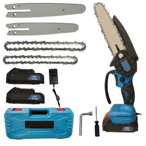 Акумуляторна ланцюгова пилка з 2 шинами Chain Saw 6 та 8 • Потужна міні-пила для дому та саду