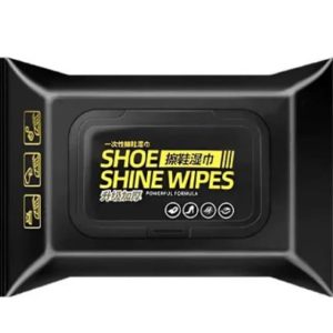 Вологі серветки Shoe Shine Wipes 80 шт • Серветки для догляду за взуттям
