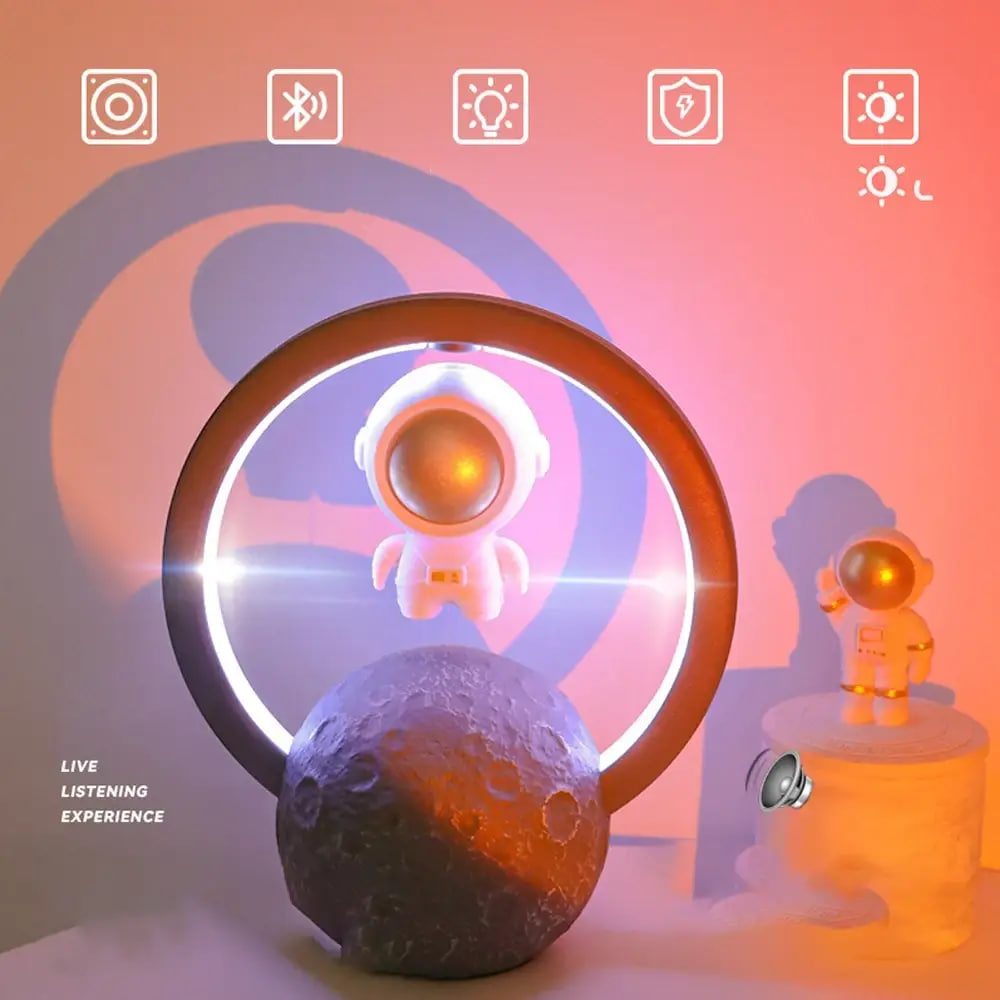 Нічник астронавт Night Lights RGB Astronaut • Бездротова Bluetooth колонка-нічник Астронавт на Місяці - Зображення 3