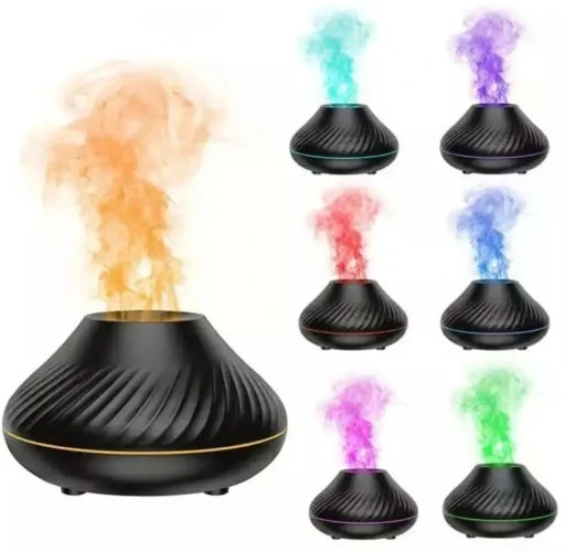 Ароматичний дифузор ефірних олій з RGB-підсвічуванням і імітацією полум’я • Зволожувач повітря з ефектом вогню 130 мл - Зображення 2