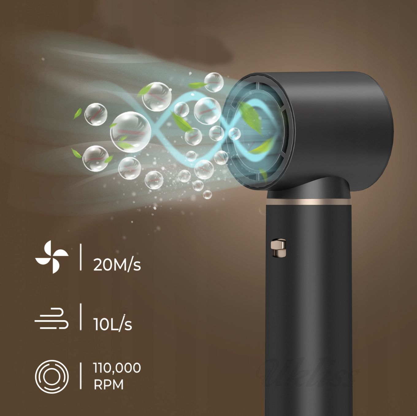 Фен-щітка Hot Air Comb • Фен 5в1 з автоматичними обертовими щипцями для завивки та випрямлення волосся - Зображення 5
