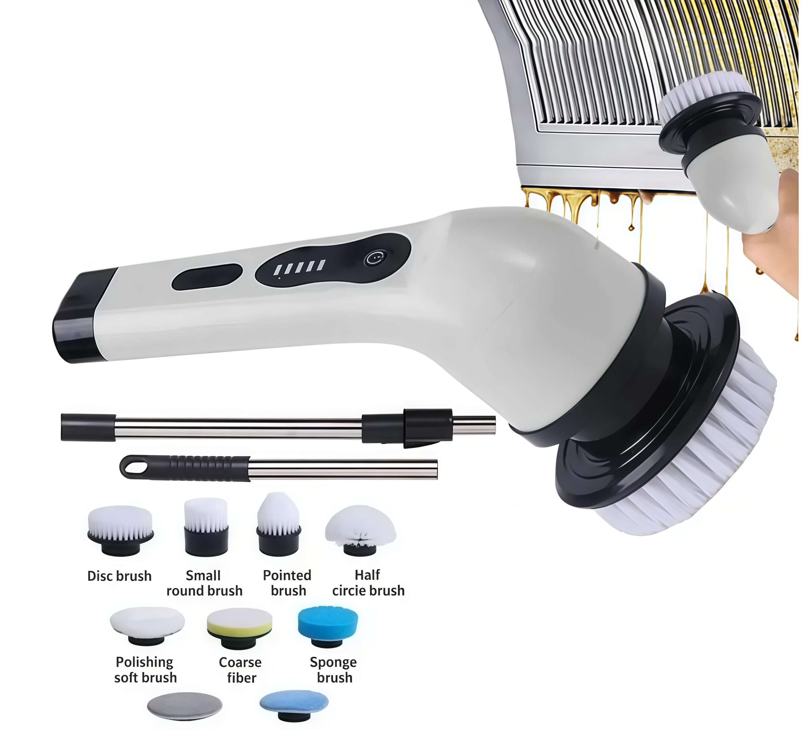 Електрична щітка для прибирання 9 в 1 Electric Cleaning Brush • Універсальна електрощітка RESTEQ JY-6010 для дому - Зображення 2