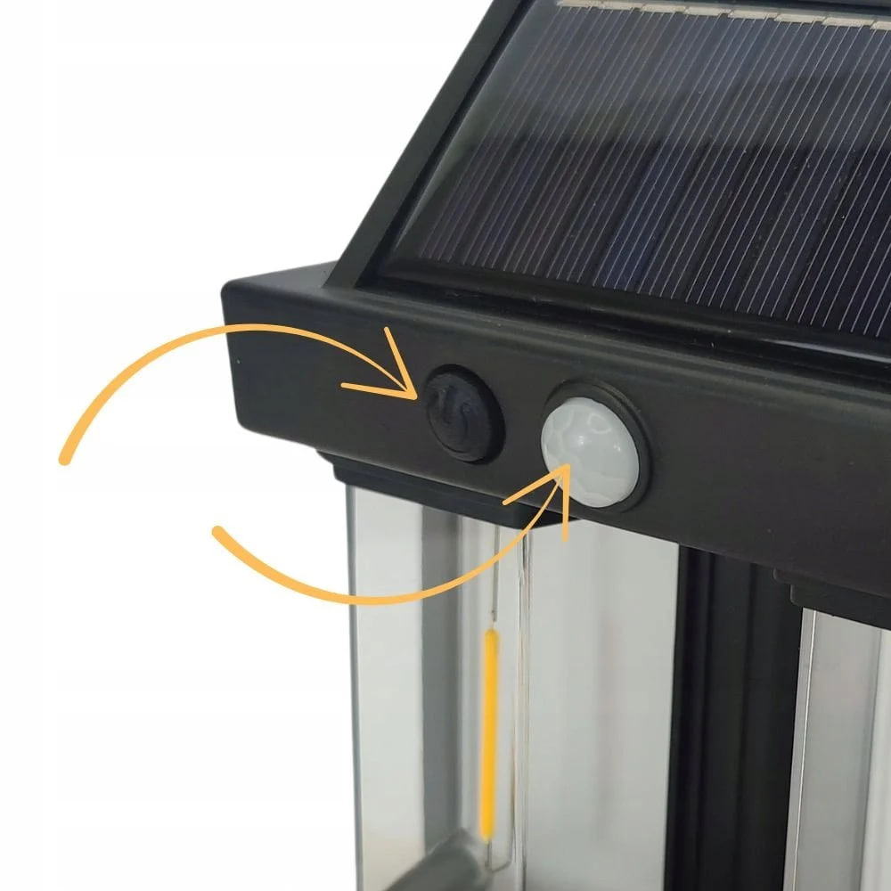 Ліхтар на сонячній батареї із датчиком руху Solar Wall Lamp COBA CB-228 • Вуличний LED прожектор із сонячною панеллю CB-228 - Зображення 5