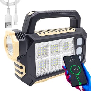 Акумуляторний ліхтар Solar Multi Light Source Portable Lamp BL-HS-8029-7 • Ручний ліхтар Solar HS-8029-7-A із сонячною батареєю та USB