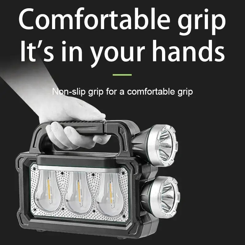 Ручний ліхтар Hurry-bolt Multifunctional Portable Lamp HNB-7718-3W • Ліхтар HNB-7718-3W на сонячній батареї з функцією PowerBank - Зображення 5