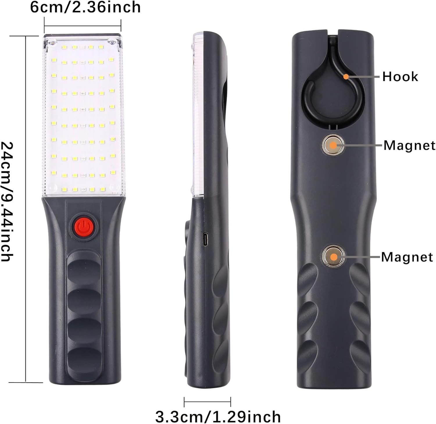 Портативний світлодіодний ліхтарик TORCH ZJ-1258 з гачком для підвішування ∙ Світлодіодний ліхтарик ZJ-1258 - Зображення 3