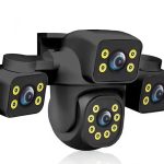 Камера відеоспостереження 12MP Wi-Fi IP-камера HD 3 об’єктива ∙ Потрійна вулична Wi-Fi камера відеоспостереження з боковими лінзами
