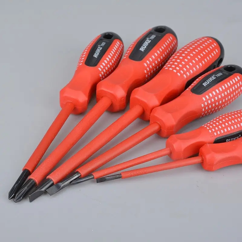 Діелектричні викрутки Screwdriver Set для безпечної роботи з електрикою ∙ Набір діелектричних викруток у чохлі Screwdriver Set 7 шт - Зображення 4