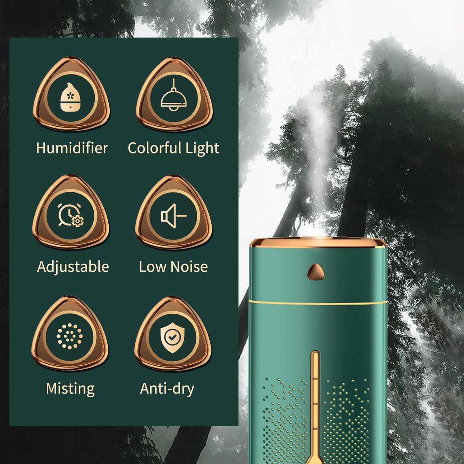Зволожувач повітря з підсвіткою Fog Humidifier ART 8496 1000 мл ∙ Ультразвуковий зволожувач повітря для дітей Fog Humidifier - Зображення 5