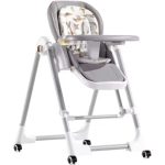 Стільчик-шезлонг для годування BabyChair Z901 з регульованою спинкою та столиком ∙ Шезлонг-стілець BabyChair Z901 з колесами та складною конструкцією