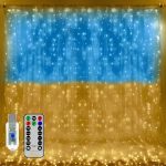 Гірлянда Штора SFK-10 прапор України з пультом USB 3*3 м ∙ Штора-гірлянда SFK-10USB прапор України 3*3 м
