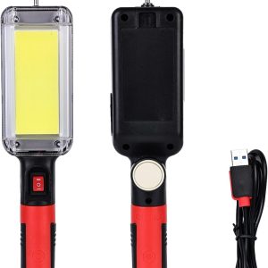 Ліхтар акумуляторний для СТО 20Вт, USB, WOW ZJ-8859 COB з магнітом та гачком 88597 ∙ Акумуляторний ліхтар WOW ZJ-8859 COB для автосервісу та майстерні