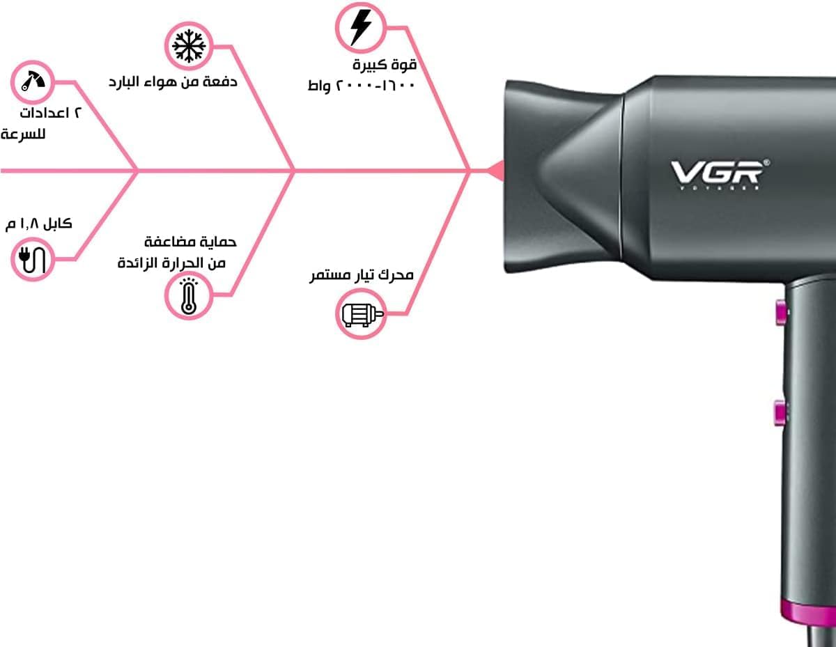 Професійний фен VGR V-400 для дому та салону ∙ Фен VGR V-400 для дому - Зображення 2