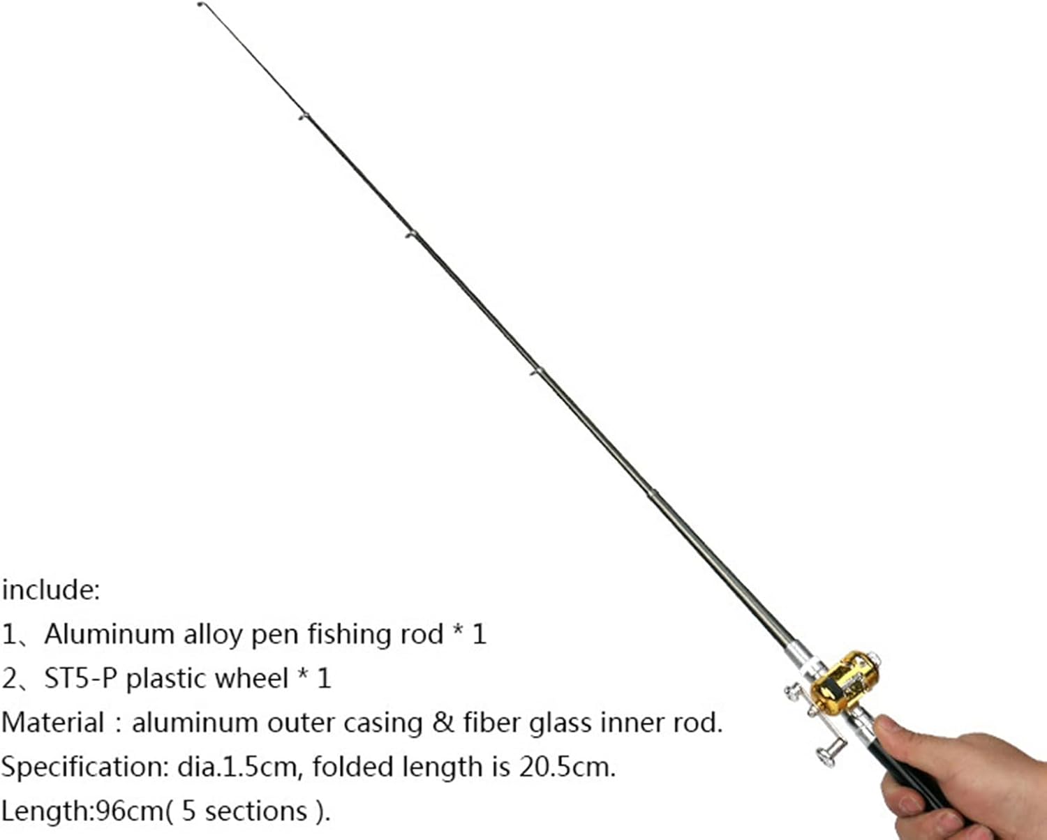 Кишенькова міні-вудка Fish Rod in Pen Case ∙ Вудка у вигляді ручки Fish Rod in Pen Case - Зображення 2