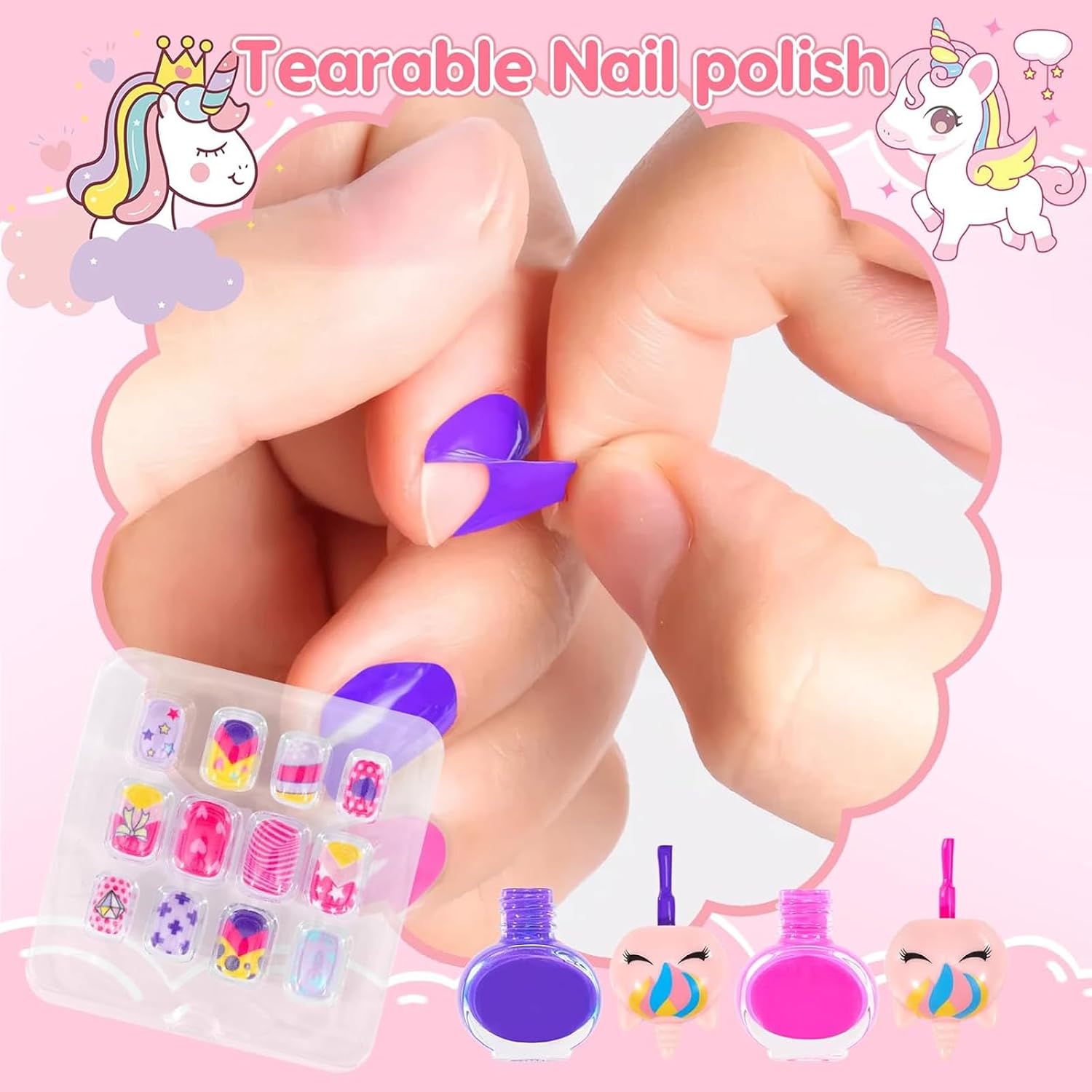 Набір дитячої декоративної косметики HEANING FlyBeauty 28в1 Washable Cosmetic ∙ Багатофункціональний набір косметики FlyBeauty 28в1 для дітей - Зображення 3