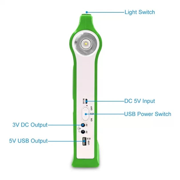 Ліхтар LED EP-038A Power Bank із сонячною панеллю та 2 лампочками ∙ Багатофункціональний ліхтар EP-038A із зарядкою від сонця та USB - Зображення 2