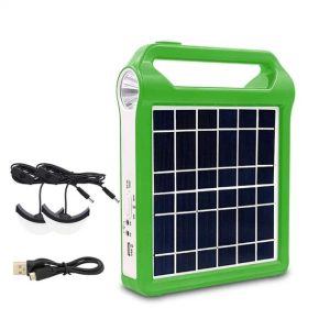 Ліхтар LED EP-038A Power Bank із сонячною панеллю та 2 лампочками ∙ Багатофункціональний ліхтар EP-038A із зарядкою від сонця та USB