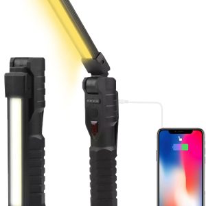 Ліхтар LIGHT L08-1 з магнітним підставою та підвісним гачком для кемпінгу ∙ Акумуляторний поворотний ліхтар LIGHT L08-1