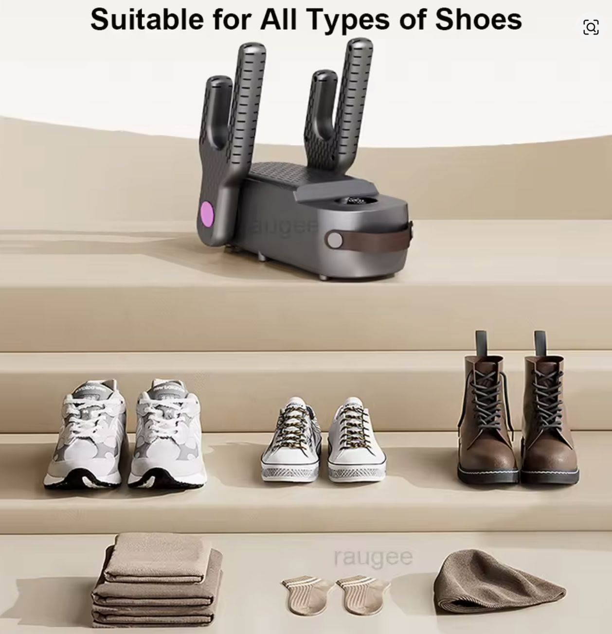 Сушарка для взуття електрична на 2 пари взуття BLACK Shoe Dryer 4743 ∙ Електрична сушарка для взуття 4743 на 2 пари - Зображення 5