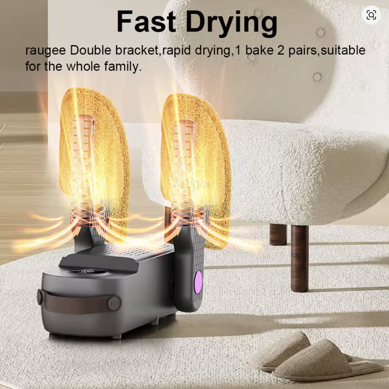 Сушарка для взуття електрична на 2 пари взуття BLACK Shoe Dryer 4743 ∙ Електрична сушарка для взуття 4743 на 2 пари - Зображення 2