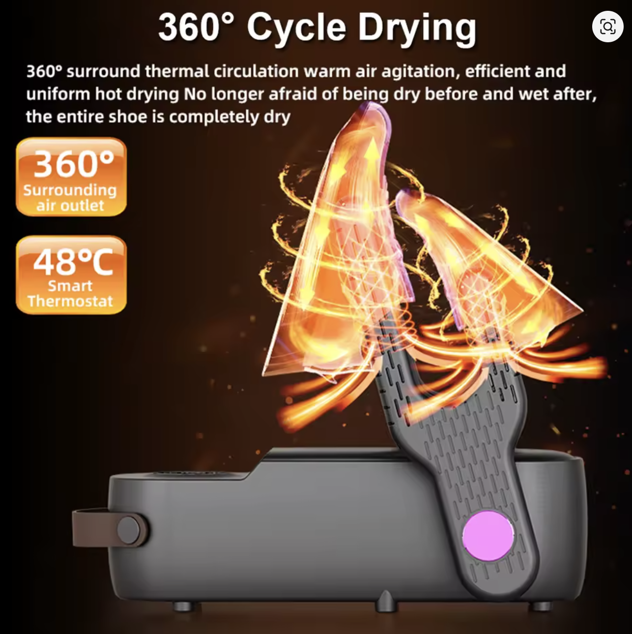 Сушарка для взуття електрична на 2 пари взуття BLACK Shoe Dryer 4743 ∙ Електрична сушарка для взуття 4743 на 2 пари - Зображення 3