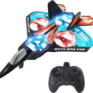 Іграшка-літак на радіокеруванні Fighter Plane KS-198 RC 4X 2.4GHz ∙ RC дрон-літак Fighter Plane RC 4X з LED-підсвіткою та трюками 360°