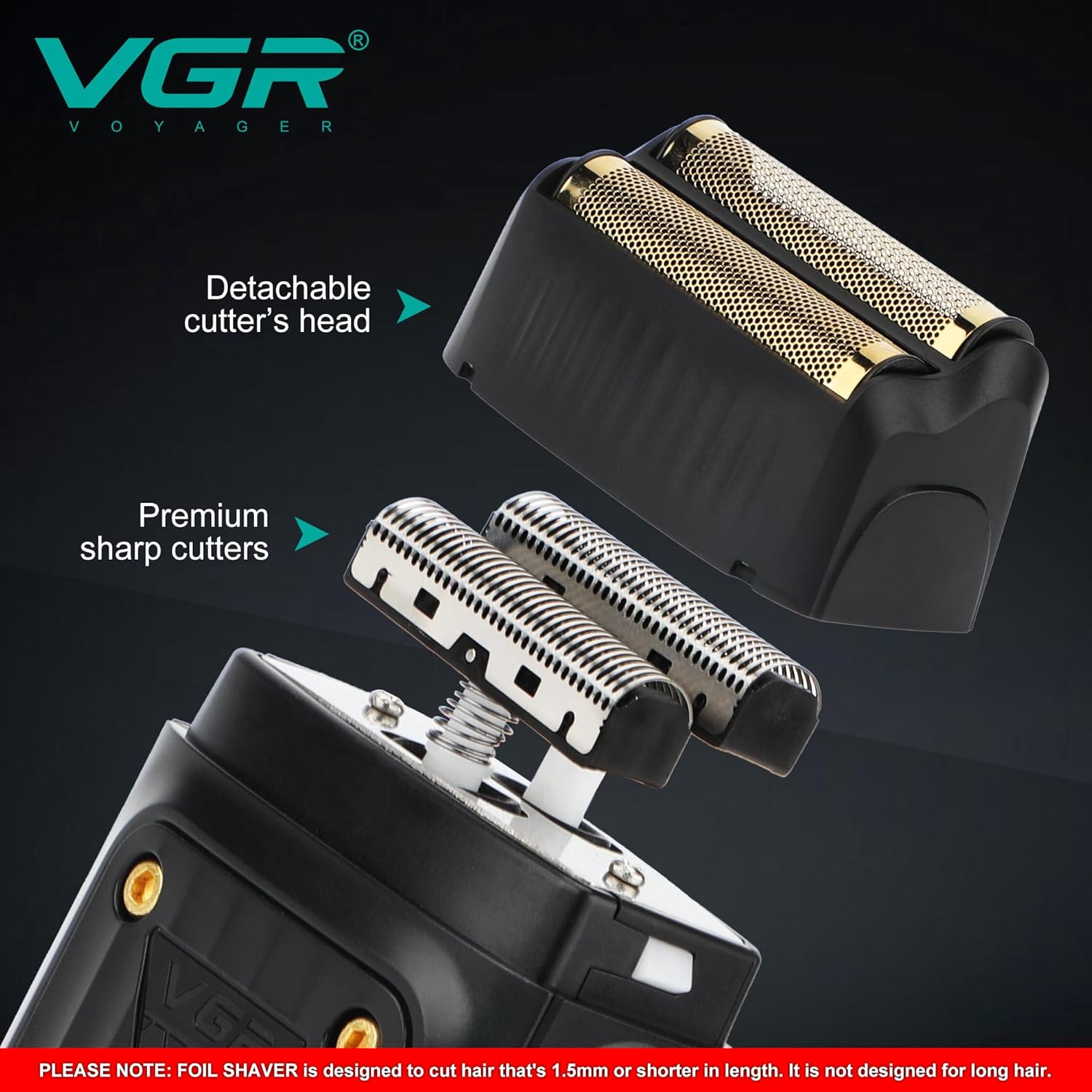Електробритва VGR V-363 з USB-зарядкою та акумулятором ∙ Бритва VGR V-363 – сіткова електробритва для подорожей - Зображення 3