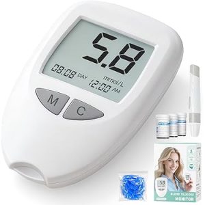 Глюкометр Blood Glucose Meter Model3 JHBGM001A з тест-смужками та ланцетами ∙ Прилад JHBGM001A для вимірювання цукру + 50 тестів від батареї