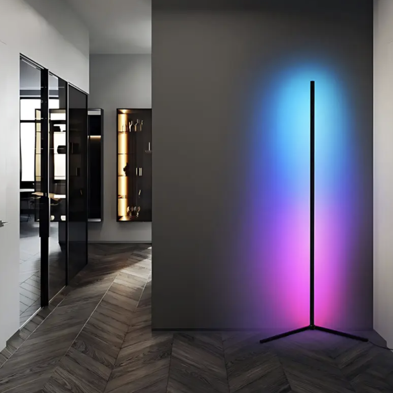 Підлогова лампа 360° RGB 103 см з пультом управління і USB-зарядкою ∙ Торшер EMG 10W для вітальні або робочого кабінету - Зображення 5