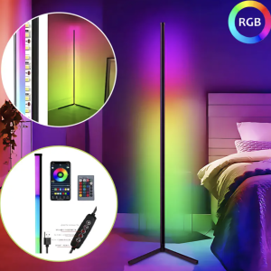 Підлогова лампа 360° RGB 103 см з пультом управління і USB-зарядкою ∙ Торшер EMG 10W для вітальні або робочого кабінету