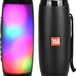 Bluetooth колонка вологостійка TG-157 Pulse з різнокольоровим підсвічуванням ∙ Портативна Bluetooth-колонка T&G TG-157 для дому