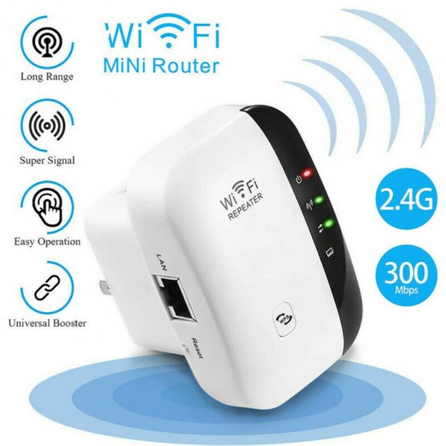 Бездротовий WI-FI репітер – підсилювач сигналу 802.11N/B/G 2dBi ∙ Розширювач діапазону WI-FI мережі в розетку - Зображення 5