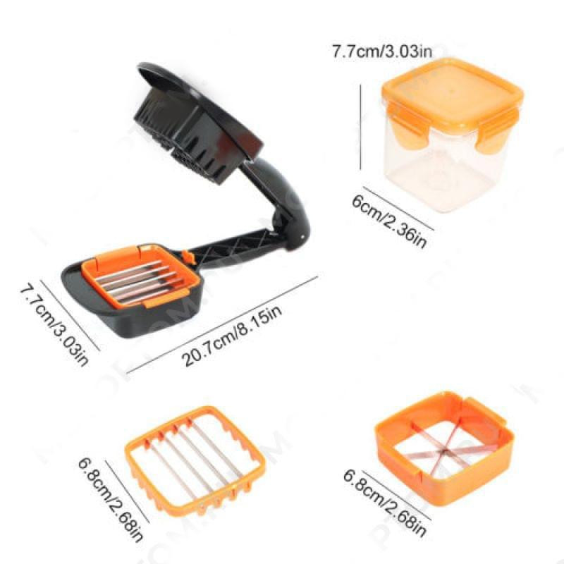 Nicer Dicer Quick Набір для швидкого нарізання 5 в 1 з контейнером ∙ Овочерізка ∙ Яйцерізка ∙ Шинківка Найсер-Дайсер - Зображення 3