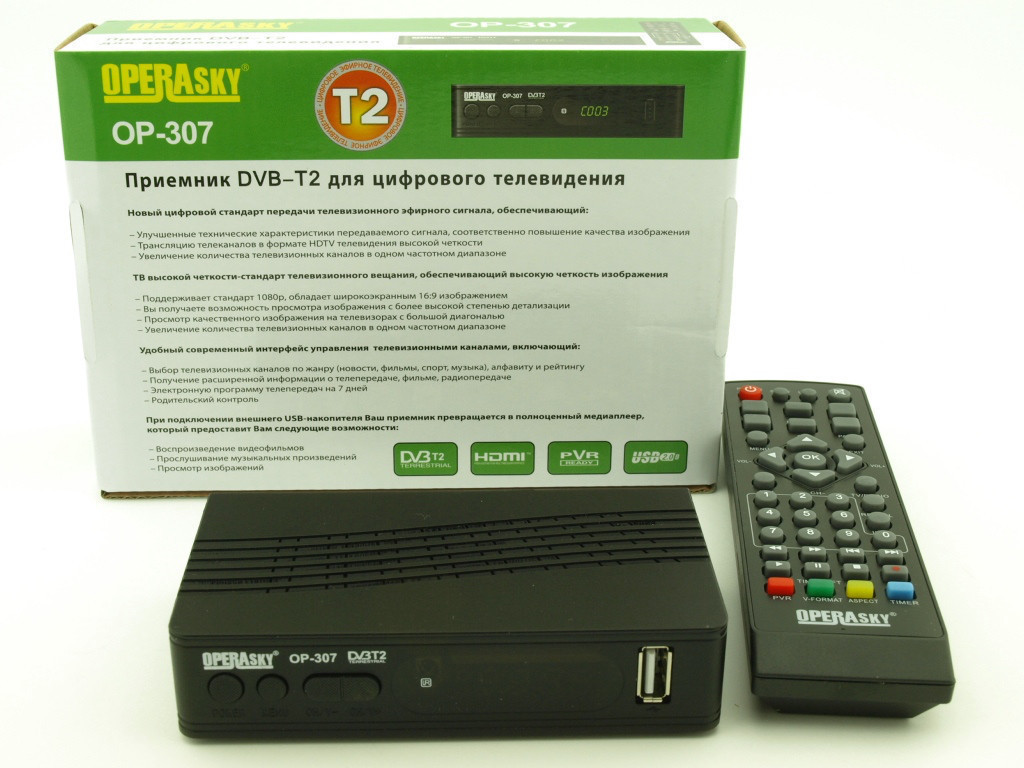 Цифровой тюнер Т2 Operasky OP-307 PR4 - Зображення 4